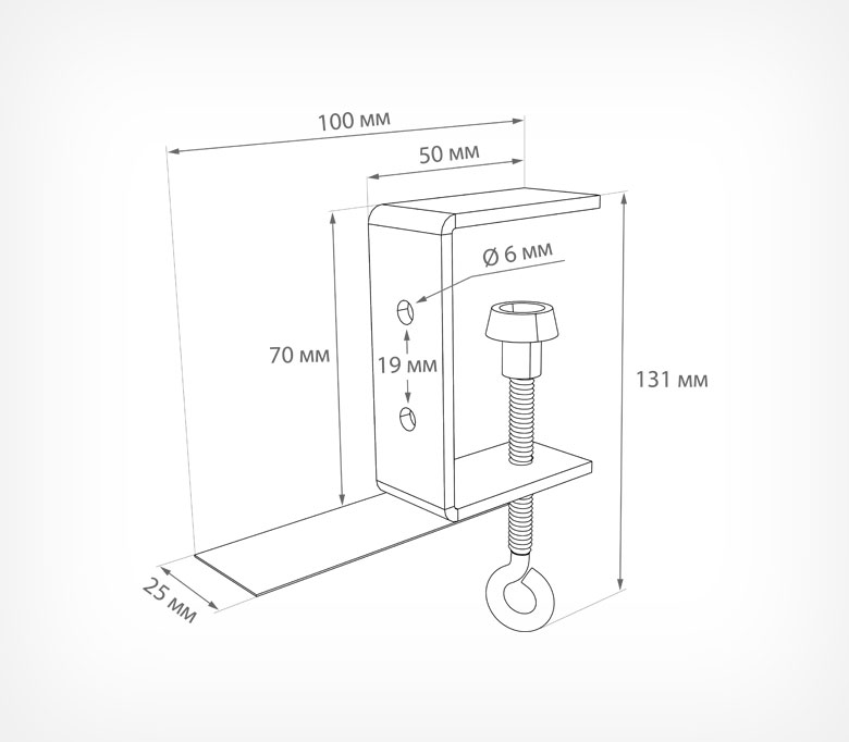 03_Струбцина с горизонтальным держателем CLAMP HOLDER-H