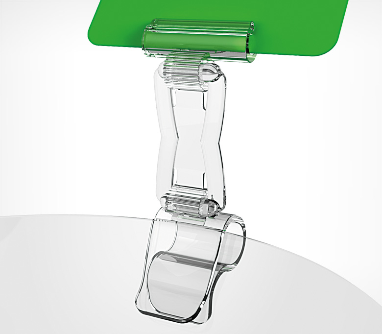 02_Кронштейн соединительный DELI-UNBO 40мм, Прозрачный