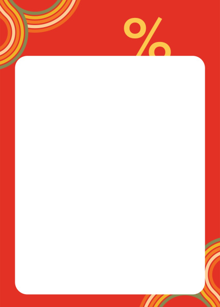 00_Вставка-выделитель ценника SPORT в пластиковую клик-рамку % ПЭТ 0,5мм, красный тон, А4