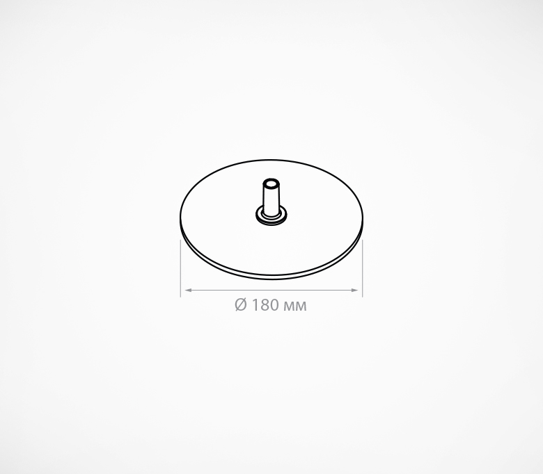 02_Подставка круглая металлическая для рекламных стоек BASE ML ROUND, Чертеж