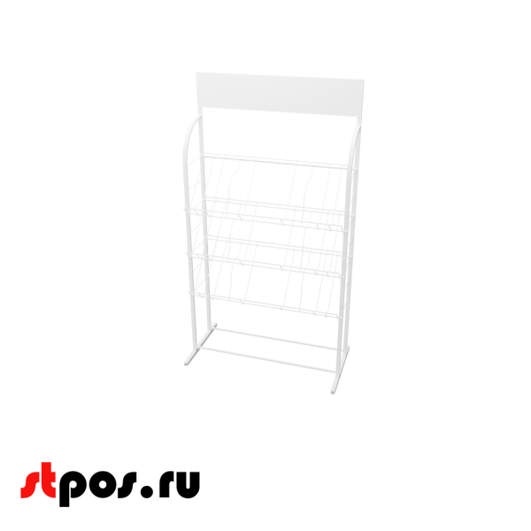 00_Стенд 3А4 с 3 полками, RAL9016, Белый