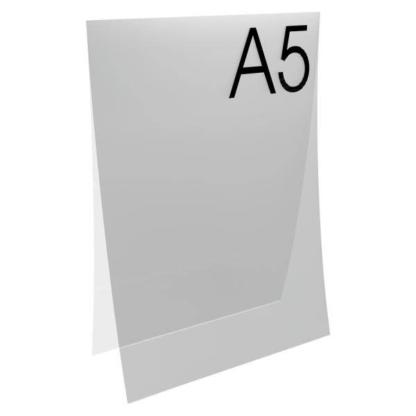 sk_Карман-протектор A5 пластиковый антибликовый PP, Прозрачный