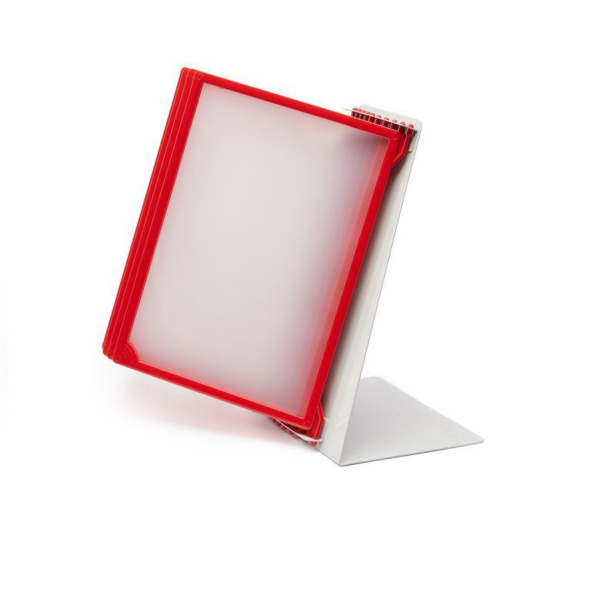 01_Система перекидная настольная 10 отделений А4 красная