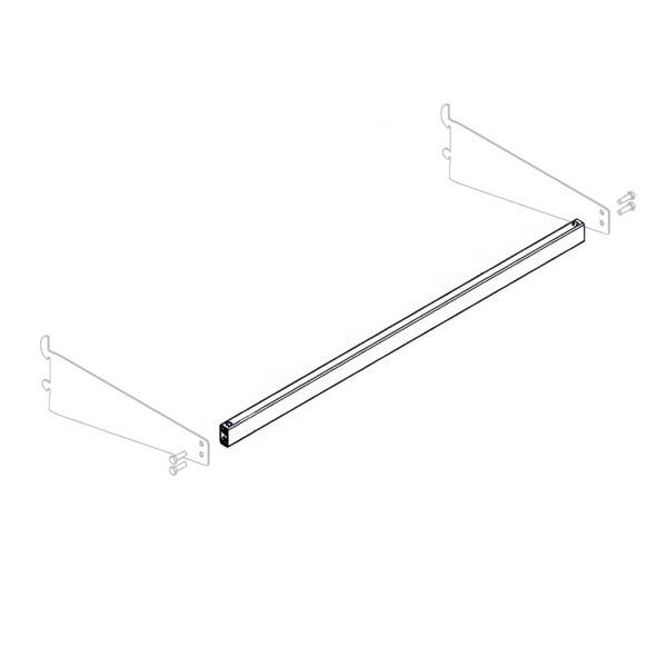 sk_Штатив штанги консольной 30х15мм, 1250мм (унив. для 25/50 серии), Глянец, RAL9016 Белый
