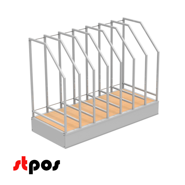 00_Стеллаж для гладильных досок 600х1400х1070 мм, Глянец, RAL9016 Белый