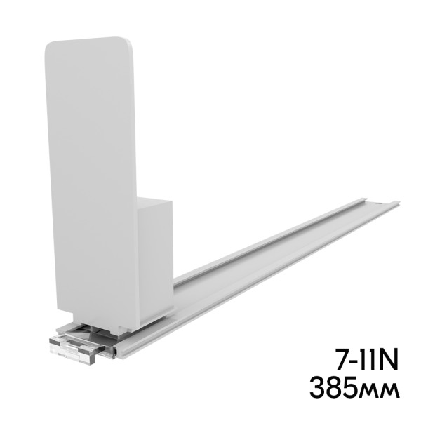 sk_Пружинный толкатель 40х100мм FORTA MAGNA-0 7-11N, 7-11 ньютонов, без ограничителя, 385мм, серый