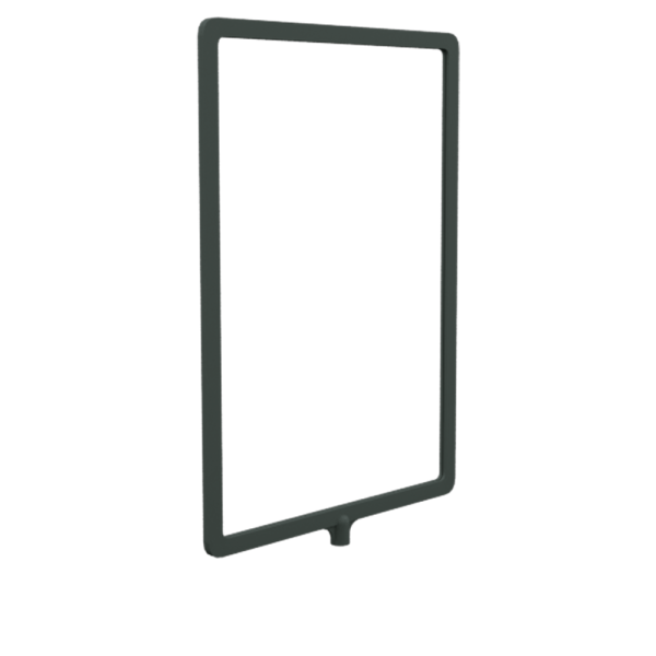 07_Пластиковая рамка А4 с интегрированным Т-держателем PFT-A4, под крепление диаметром 9мм, Серая