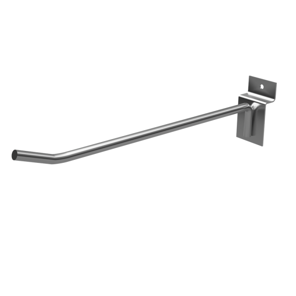 sk_Крючок для экономпанели одинарный, 200мм, d6, Хром, УСИЛЕННЫЙ