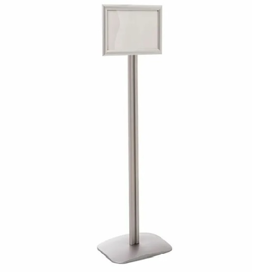 01_Стойка для рекламных материалов h-1400 мм, односторонняя, с одной рамкой, угол 45°