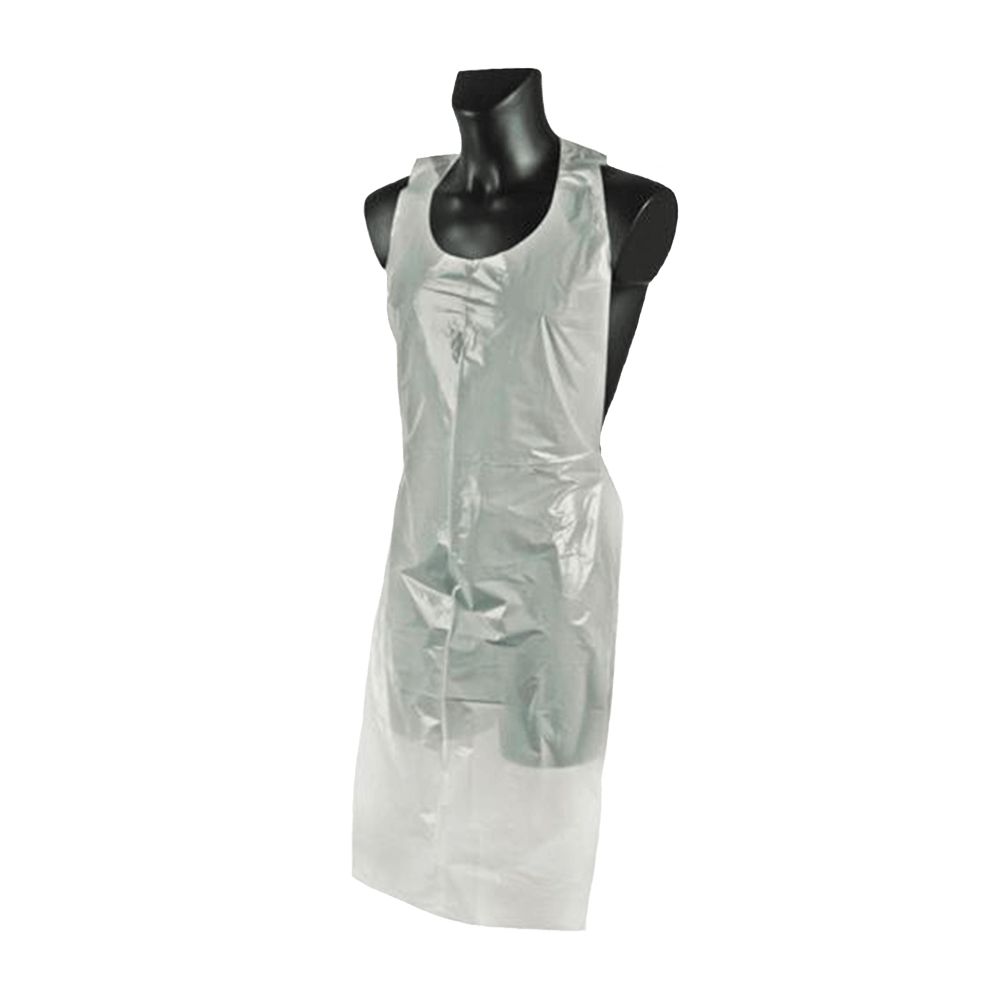 02_Фартук полиэтиленовый одноразовый ПНД 120х75см БЕЛЫЙ (100шт. в упак.)