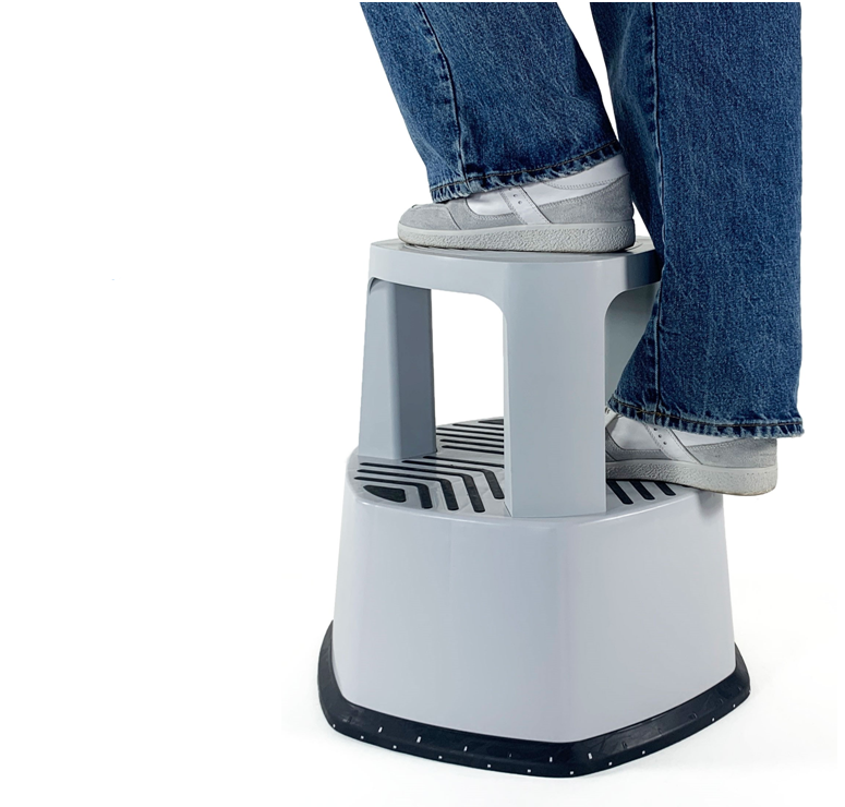 02_Табурет-стремянка STEPP PRO, 480х440 мм, Темно-серый