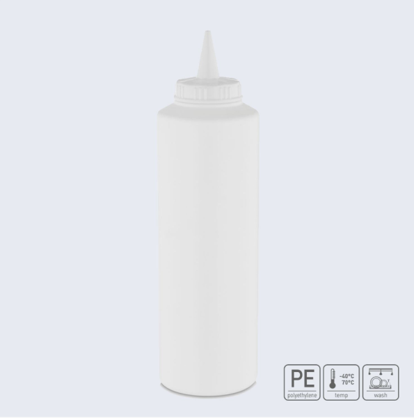 01_Диспенсер для соуса 0,75л, носик прямой, Белый