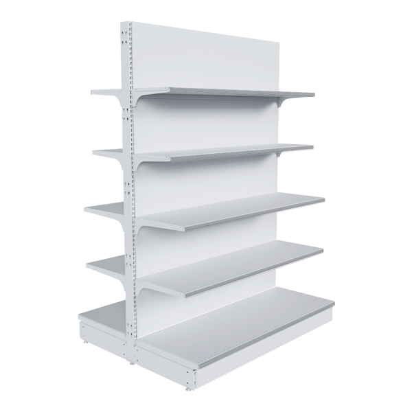 stpos_НАБОР стеллаж 25 70 ГЛУХОЙ островной 1900х1330х500 10 полок, ценникодержатели