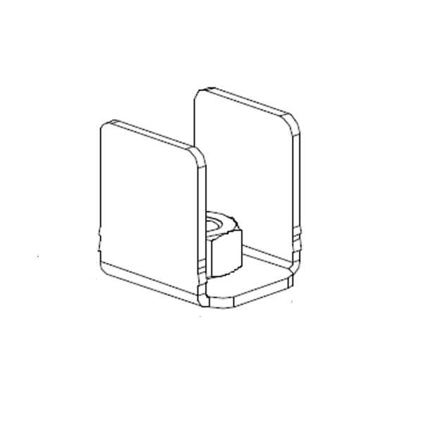 1_Опора стойки J 30х30 мм (Оцинкованная) (25 серия)