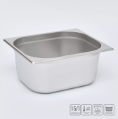 Гастроёмкость из нержавеющей стали 325х265х150 мм (GN1/2 h150), 8,4 л