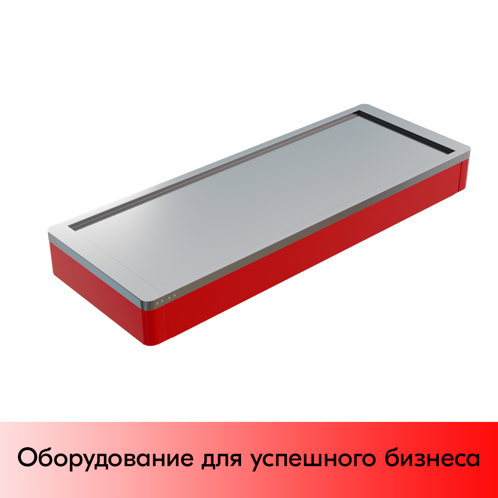 01_Рабочая поверхность для КБ МИНИМАРКЕТ ECO,прямая, без накоп., 1500мм, МЕТАЛЛ,Шагрень,RAL3020,Красный