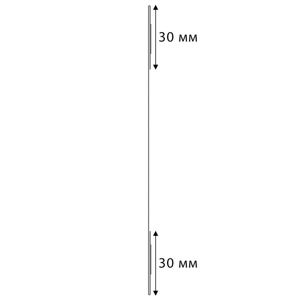 stpos_OM2_Карман из прозрачного пластика с магнитным скотчем PS-M, вертикальный, 135х85мм, толщина 0,5мм