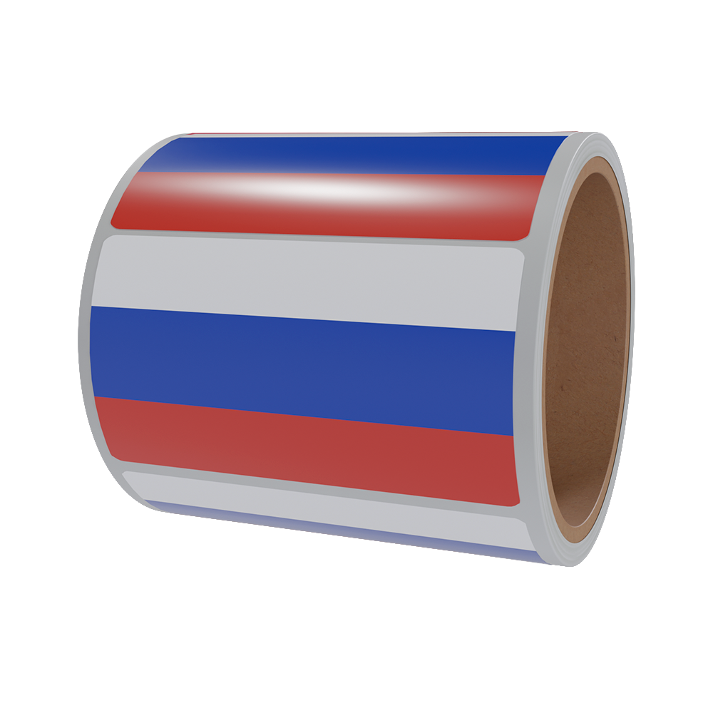 sk_Рулон этикетки самоклеящиеся, Флаг России, 20х30мм, 250шт в рулоне