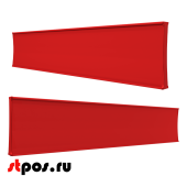 Прайсборд пластиковый для размещения ценников и постеров А4, А5 PRICEBOARD A5, 1200мм, Красный