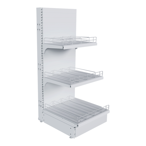 sk_НАБОР стеллаж 25 70 ГЛУХОЙ пристенный 1200х500х500 3 полоки, ограничители, разделители, ценникод