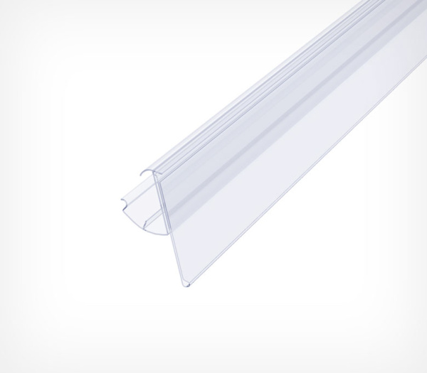 01_Ценникодержатель полочный LP39 длина  1238 мм ПРОЗРАЧНЫЙ