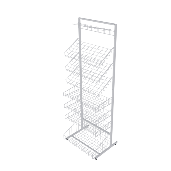 sk_НАБОР Стойка прикас. ОДНОСТОРОННЯЯ 640мм, прям. полка 3, наклон. полка 3, корзина 1, гребенка 6-яз.1