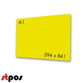 Табличка для нанесения надписей меловым маркером BB А1, желтая