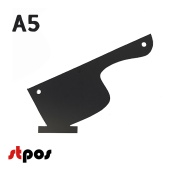 Меловой ценник-фигура "ТЕСАК" для нанесения меловым маркером,185х155мм (А5), толщина ПВХ 3мм, черная