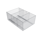 Накопитель с разделителями (2шт) MIDIBOX,300х197х108 мм, пластик прозрачный