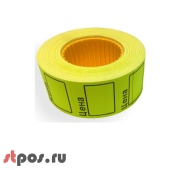 Ценники самоклеящиеся в рулоне, 29х28 мм, 465шт/рул, 160рул/кор, Желтый