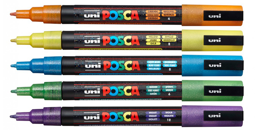 Сверкающие маркеры POSCA