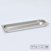 Гастроёмкость из нержавеющей стали 530х162х40 мм (GN2/4 h40), 1,7 л