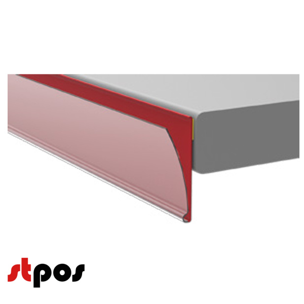 01_Ценникодержатель полочный самоклеящийся DBR26, длина 950мм, Красный цвет