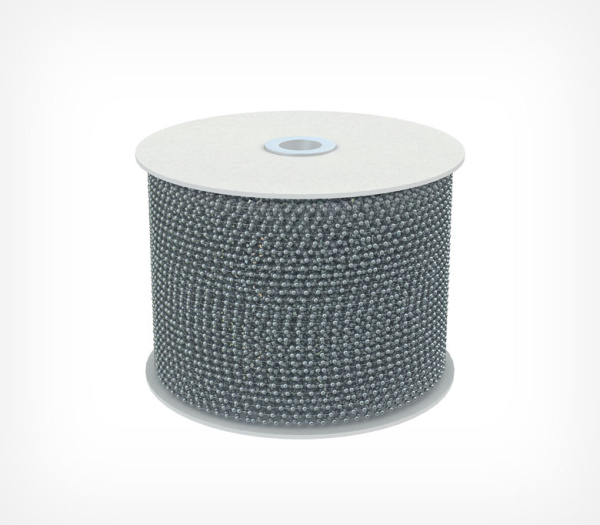 01_Шариковая металлическая цепь 2мм в катушках 50 м BALL CHAIN, Серебряный