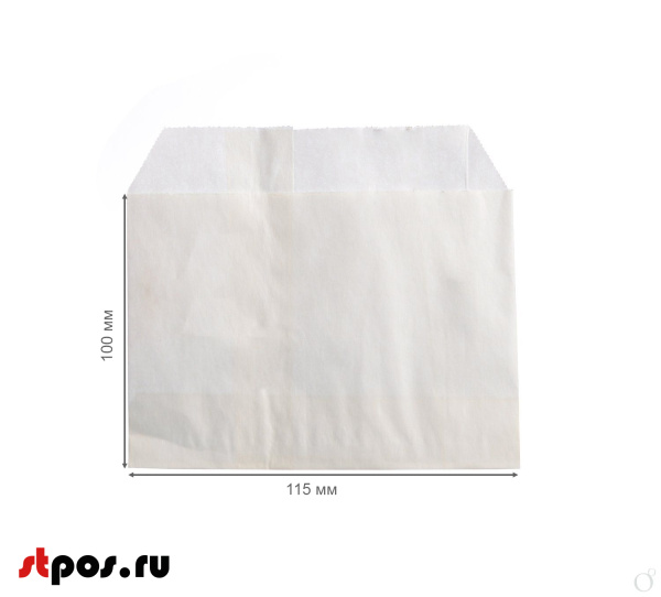 00_Бумажные пакеты с V-дном без складки, Пакет фри, ЖВС, 115х100 мм