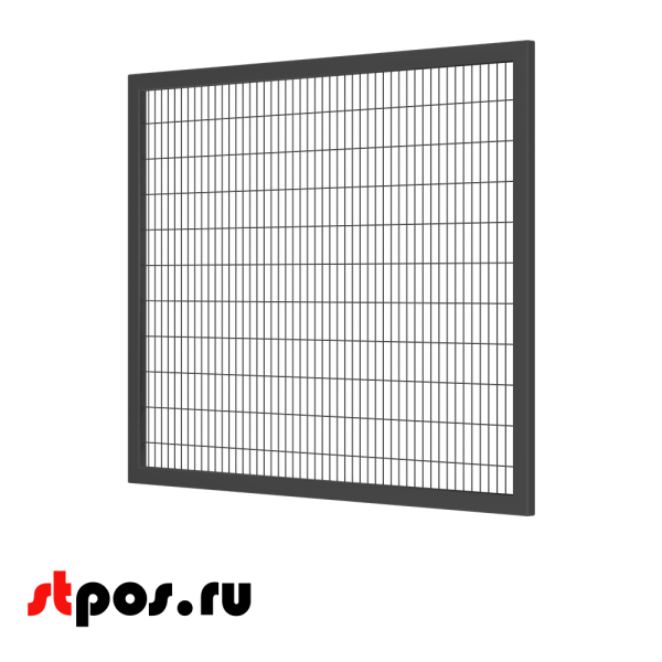 00_Секция производственная, сетчатая 1300х1200, d-3 мм, ячейка 25х100 мм, окрашенная