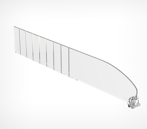 01_Разделитель пластиковый 60 мм обламывающийся без ограничителя DIV60-В 185-385мм, Прозрачный
