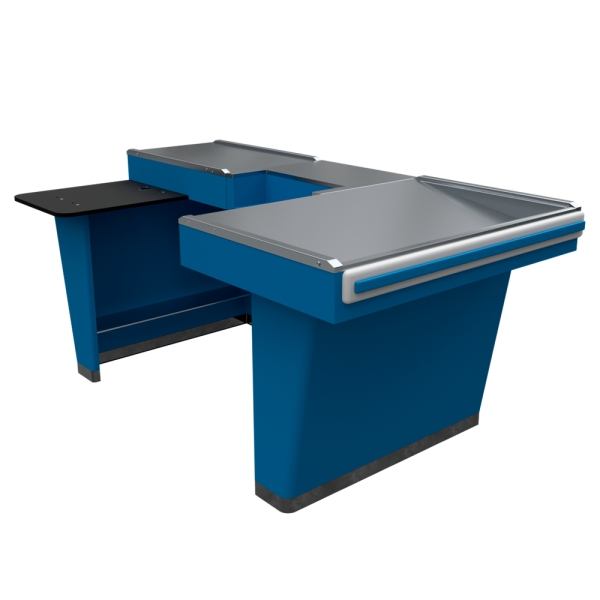 sk_1_Кассовый бокс Stream-XL-200 v3.0 (шлиф.нерж., вырезы ДЯ FT, широкий накопит),RAL5005,Синий,Левый