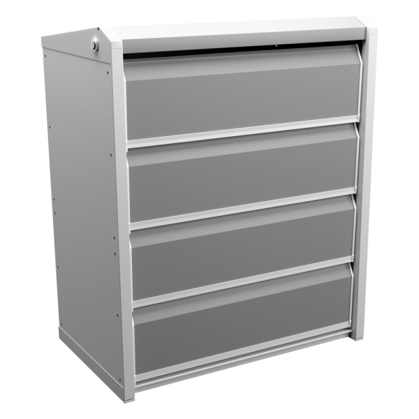 stpos_Шкаф сигаретный металлический DispenF.4х10-SW-L0.U0-C1, 4 полки по 10 толкателей, RAL7035 Серый