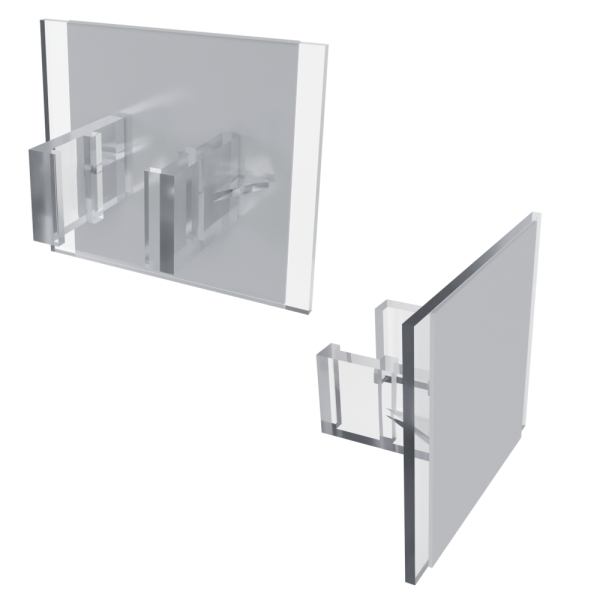 sk_Клипса для крепления пластиковых рамок любых форматов под углом 90° к поверхности, прозр, WB-CLIP90