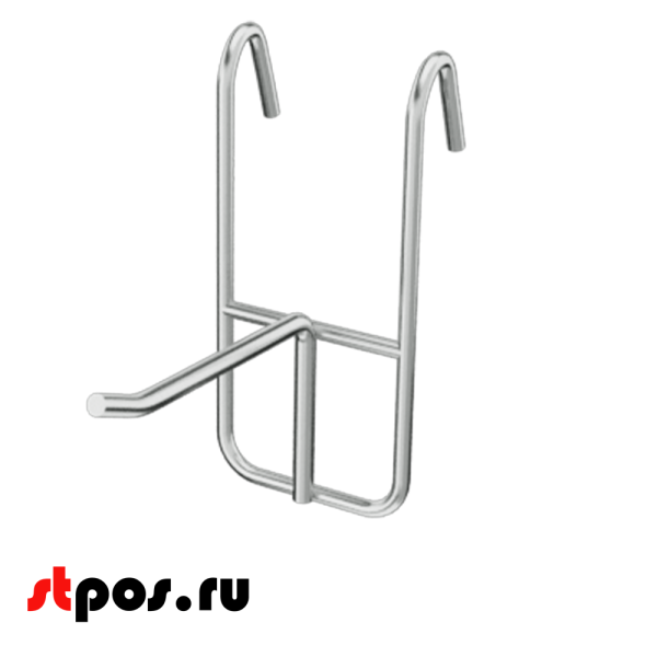 02_Крючок на решетку (сетку)  50мм, d3, крепление-зацеп, хром