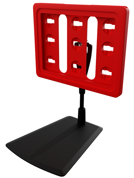 sk_Рамка ТЕХНО А7 красная, черный держатель TECHNO DELI-FOT-SET с иголкой