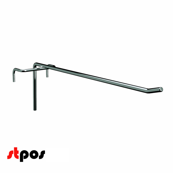 00_Крючок на решетку одинарный 250 мм, покрытие цинк-хром, d5, шаг 50