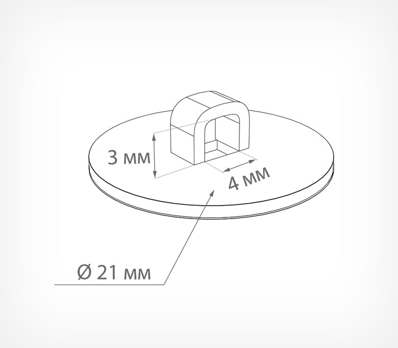 03_Крепление потолочное круглое на двухстороннем скотче MBR