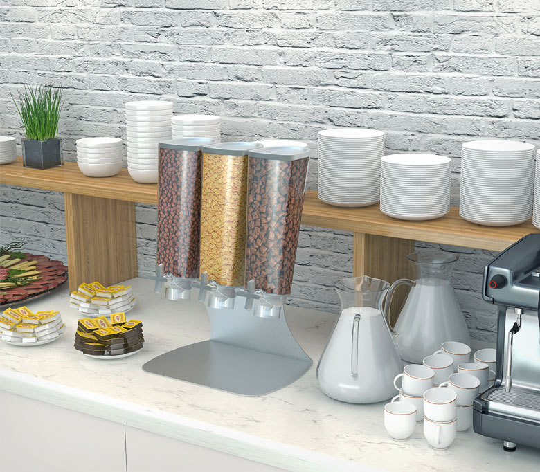 03_Гравитационные контейнеры DIAMOND 3 штуки в комплекте с настольной подставкой SET DIAMOND STAND TRIO