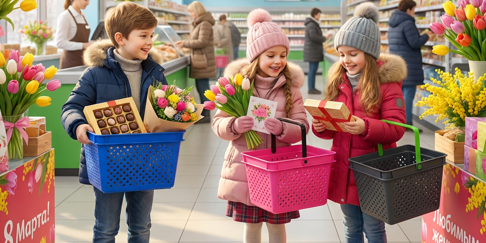 Покупательские корзины с настроением