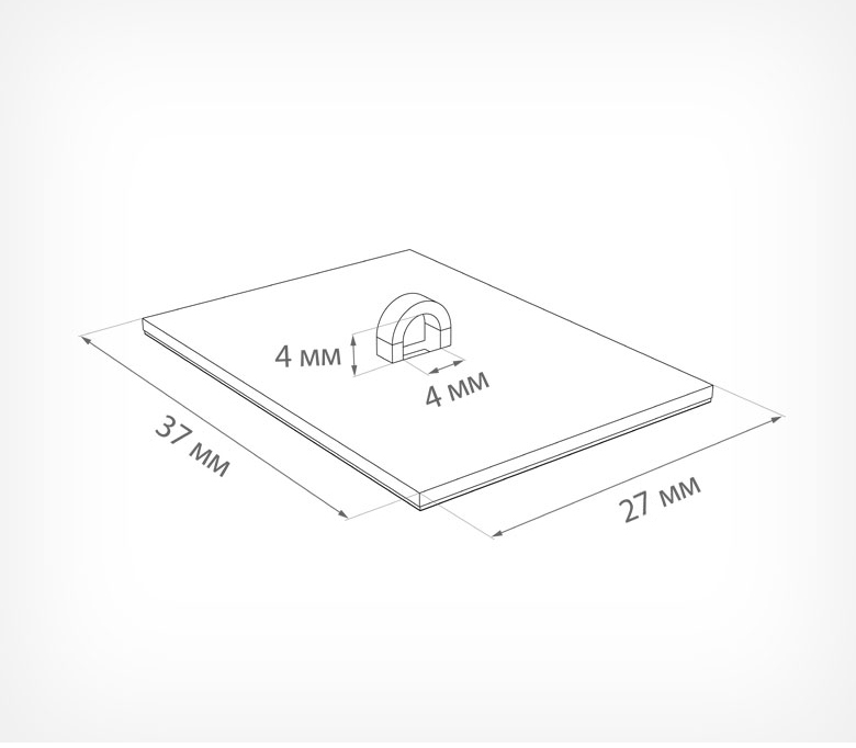 04_Крепление потолочное усиленное на двухстороннем скотче MB2K