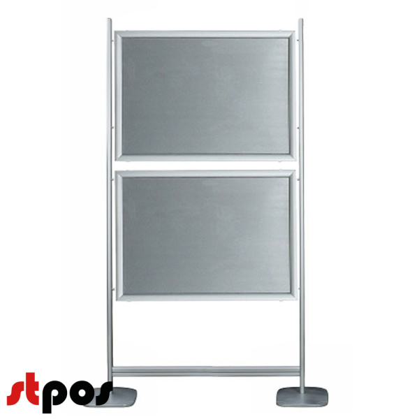 00_Стойка двусторонняя, h-1,8м, с двумя горизонтальными рамками, угол 45°