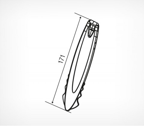 03_Большой пластиковый держатель-лопатка в лед DELI-STICK-ICE, Прозрачный