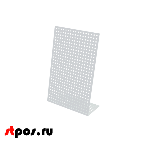 00_Стенд Парус настольный перфорированный 337x220x102мм, шаг перфорации 25мм, RAL9016, Белый